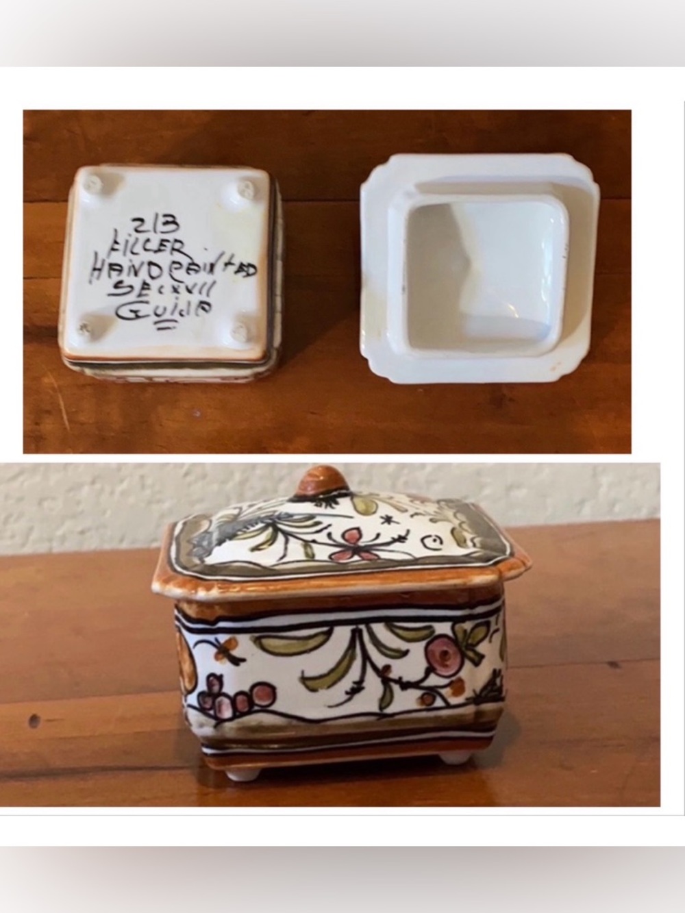 Early 20th Century French Porcelain Hand Painted Box